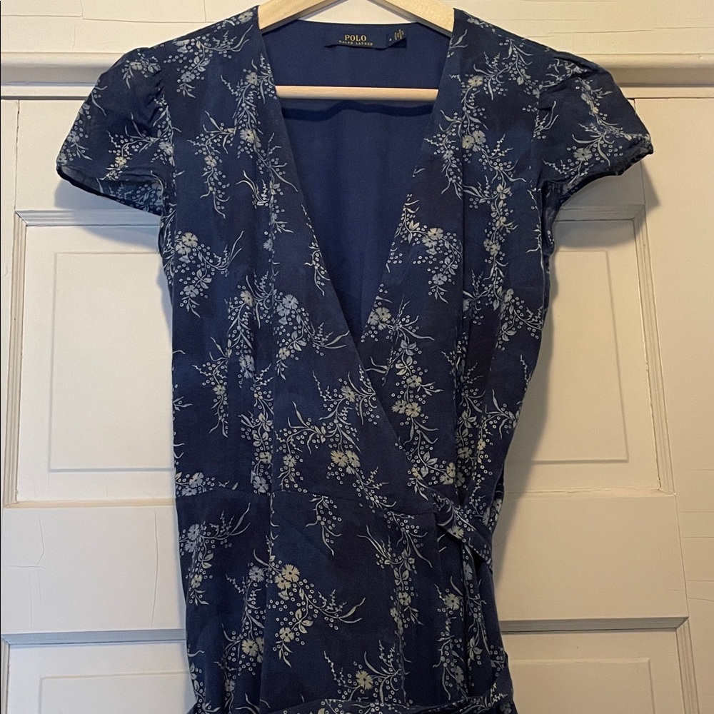Polo Ralph Lauren Navy Blue-flowers.